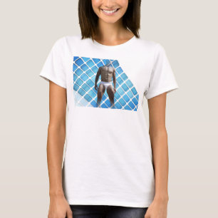 Camiseta Cueca do Homem de SlipperyJoe, abdominais masculin