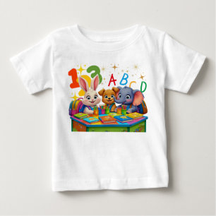 Camiseta Cuecas do jardim de infância - ABC Animal Friendle