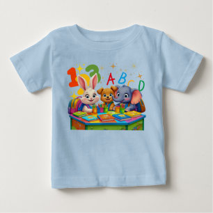 Camiseta Cuecas do jardim de infância - ABC Animal Friendle