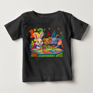 Camiseta Cuecas do jardim de infância - Amigos Animais ABC