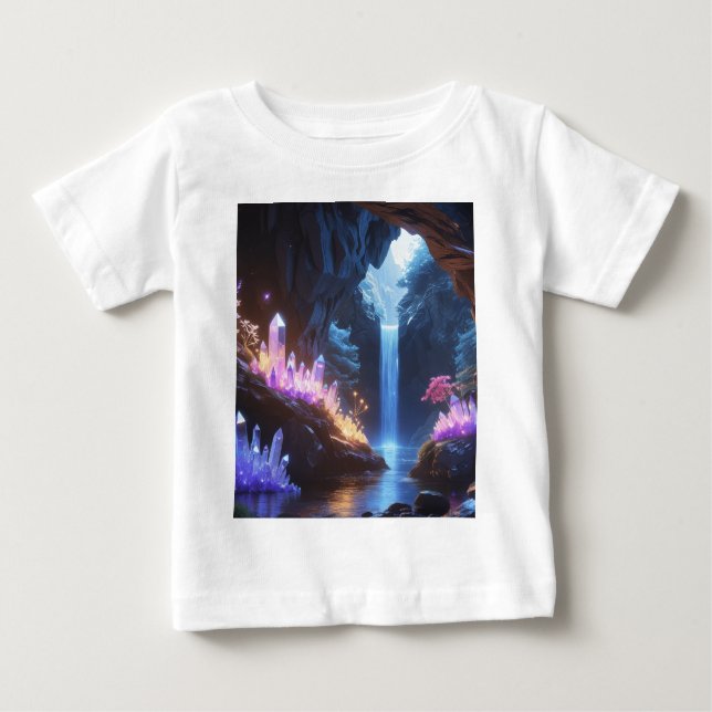 Camiseta Cueva de cristal con cascada mágica (Frente)