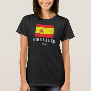 Camiseta Cuevas De San Marcos Espanha Es Bandeira Bandera
