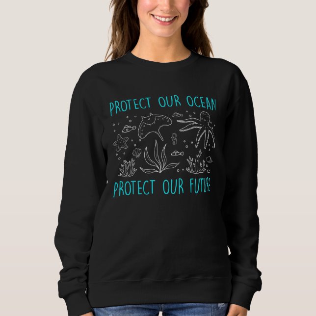 Camiseta Cuidado Ambiental Proteja nosso Oceano Ambiental (Frente)
