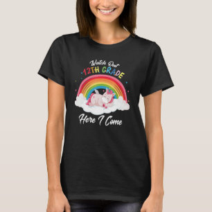 Camiseta Cuidado Com A 12 Grau Aqui Eu Volto Para O Unicórn
