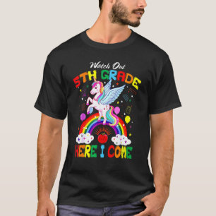 Camiseta Cuidado Com A 5 Grau Aqui Eu Volto Ao Unicórnio Pa