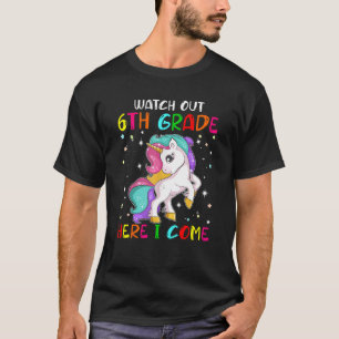 Camiseta Cuidado Com A 6 Grau Aqui Eu Volto Ao Unicórnio Pa