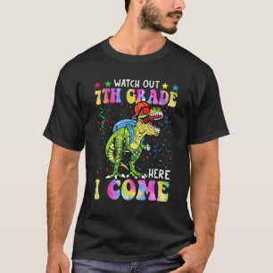 Camiseta Cuidado Com A 7 Aqui Eu Volto Para Os Dinossauros