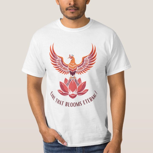 Camiseta Cuidado Com A Apreciação Da Enfermeira Eterna-Flor (Frente)