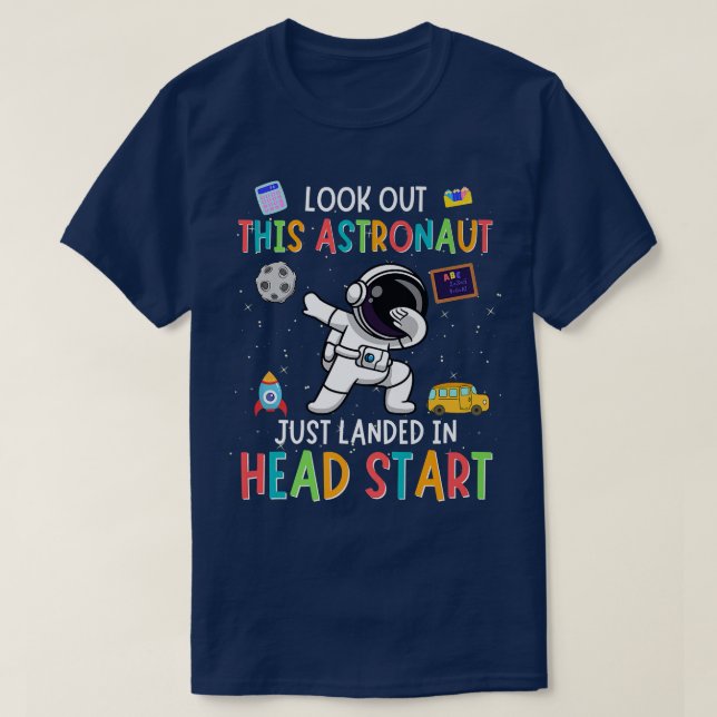 Camiseta Cuidado Com A Cabeça Começar A Dabitar Crianças Do (Frente do Design)