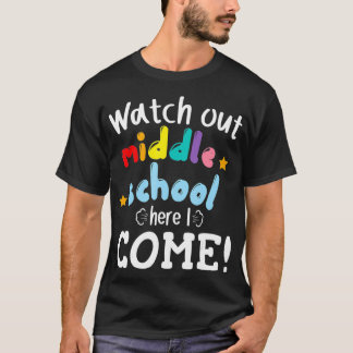 Camiseta Cuidado Com A Escola Média Aqui Eu Venho Estudante