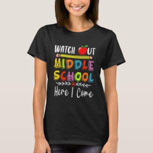 Camiseta Cuidado Com A Escola Média Aqui Eu Vim