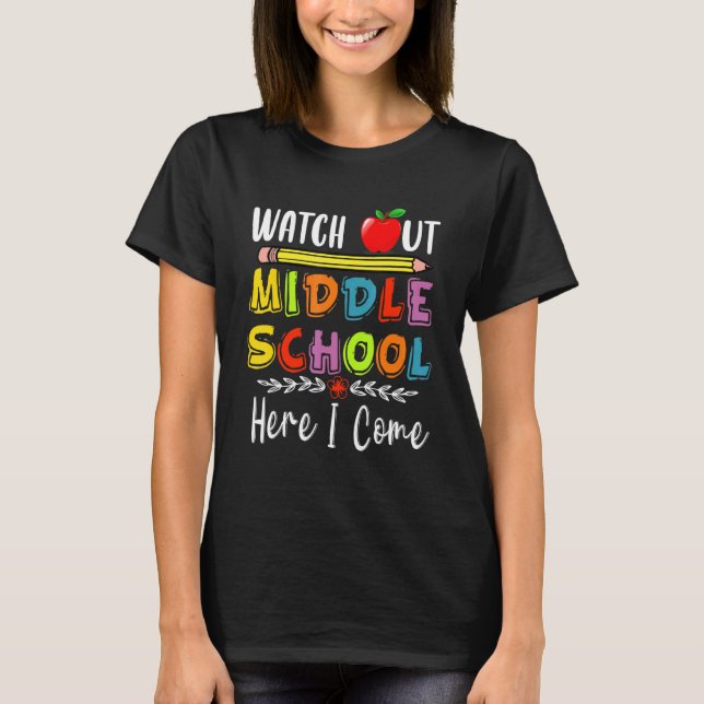 Camiseta Cuidado Com A Escola Média Aqui Eu Vim (Frente)