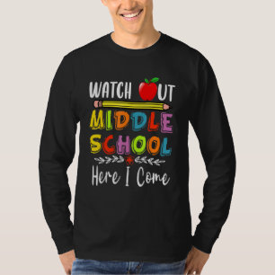 Camiseta Cuidado Com A Escola Média Aqui Eu Vim