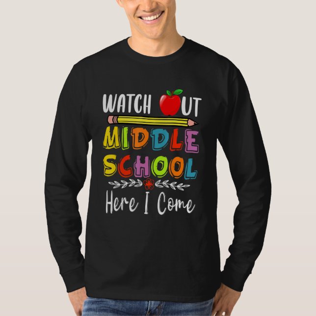 Camiseta Cuidado Com A Escola Média Aqui Eu Vim (Frente)
