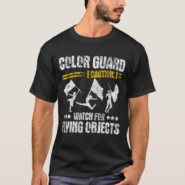 Camiseta Cuidado Com A Guarda De Cor Para Objetos Voantes - (Frente)