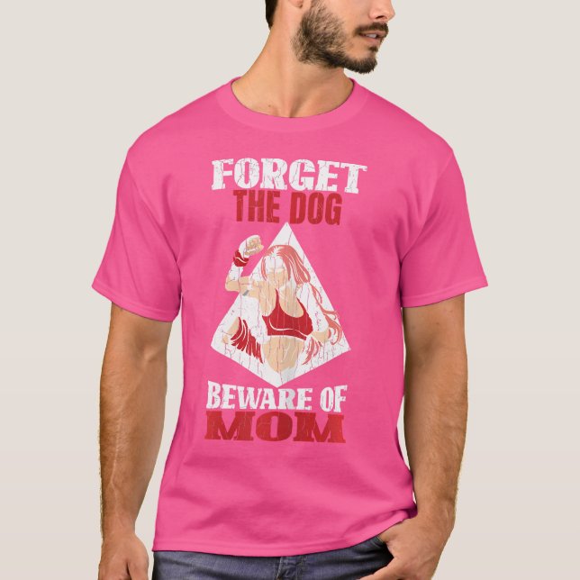 Camiseta Cuidado Com A Mãe Engraçada Kick Boxer Kickboxing (Frente)