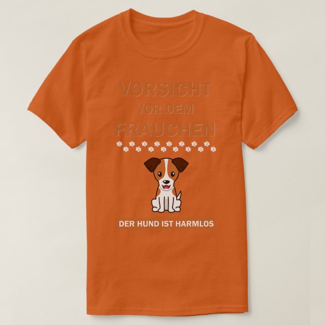 Camiseta Cuidado Com A Mama Do Cachorro É Jack Inocente (Frente do Design)