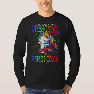 Camiseta Cuidado Com A Pré-Escola Aqui Eu Volto Para A Sc.