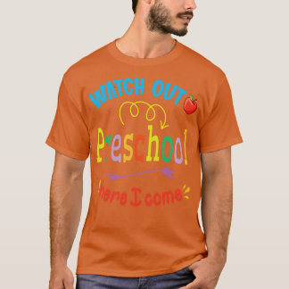 Camiseta Cuidado Com A Pré-Escola, Eu Volto Para A Sc.