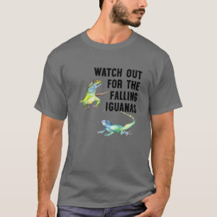 Camiseta Cuidado Com A Queda Das Iguanas, Engraçado Cair E