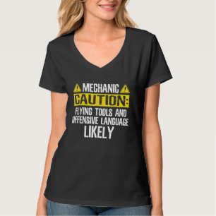Camiseta Cuidado com Engenheiro mecânico