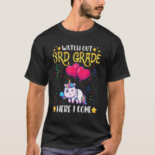 Camiseta Cuidado Com O 3º Ano Aqui Vim Crianças Primeiro Di