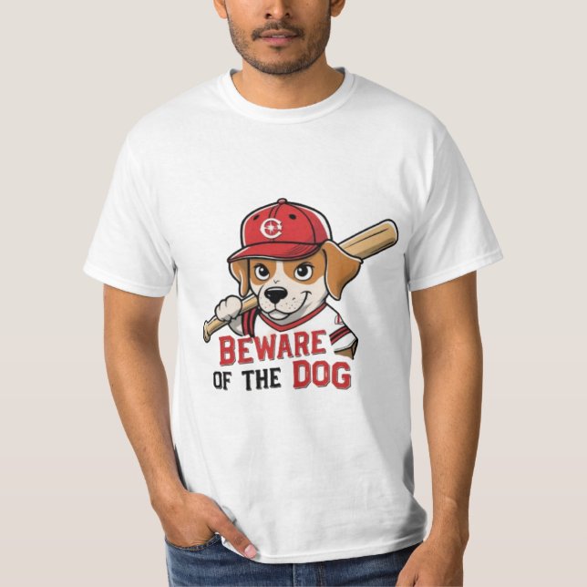 Camiseta Cuidado com o Cachorro - Design de Cachorro de Bei (Frente)