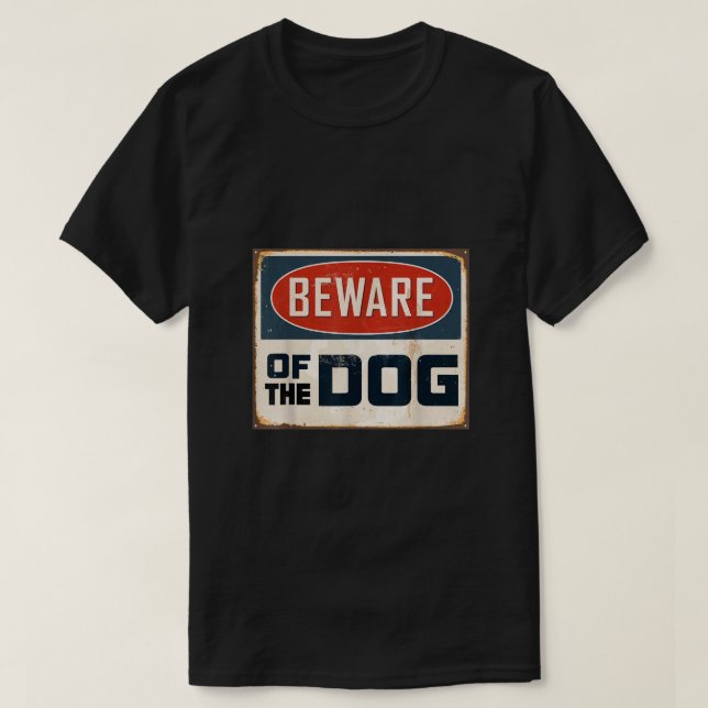 Camiseta Cuidado com o cão (Frente do Design)