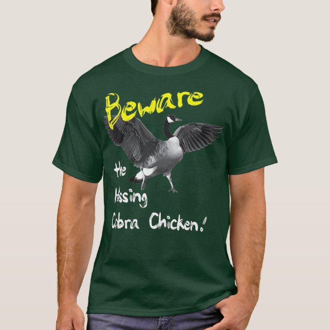 Camiseta Cuidado com o murro de frango Cobra Hissing Wild (Frente)