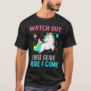 Camiseta Cuidado Com O Primeiro Grau Aqui Eu Vim Unicórnio