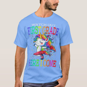 Camiseta Cuidado Com O Primeiro Grau Para Vir A Unicórnio.
