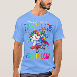 Camiseta Cuidado Com O Primeiro Grau Para Vir A Unicórnio.