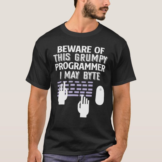 Camiseta Cuidado Com O Programador Grumpy (Frente)