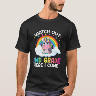 Camiseta Cuidado Com O segundo Aqui Eu Volto Para A Escola