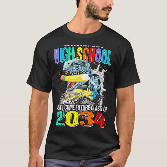 Camiseta Cuidado Com O Segundo grau Aqui Eu Vim Monstro Tru (Frente)