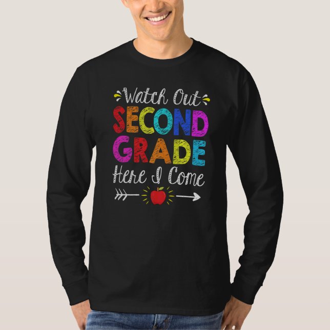 Camiseta Cuidado Com O segundo Segundo Grau Aqui Eu Volto P (Frente)