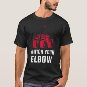 Camiseta Cuidado Com O Seu Cotovelo Festa Engraçado, Beer P