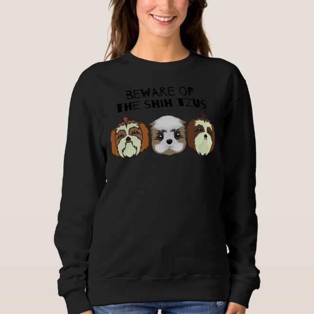 Camiseta Cuidado Com O Shih Tzus (Frente)