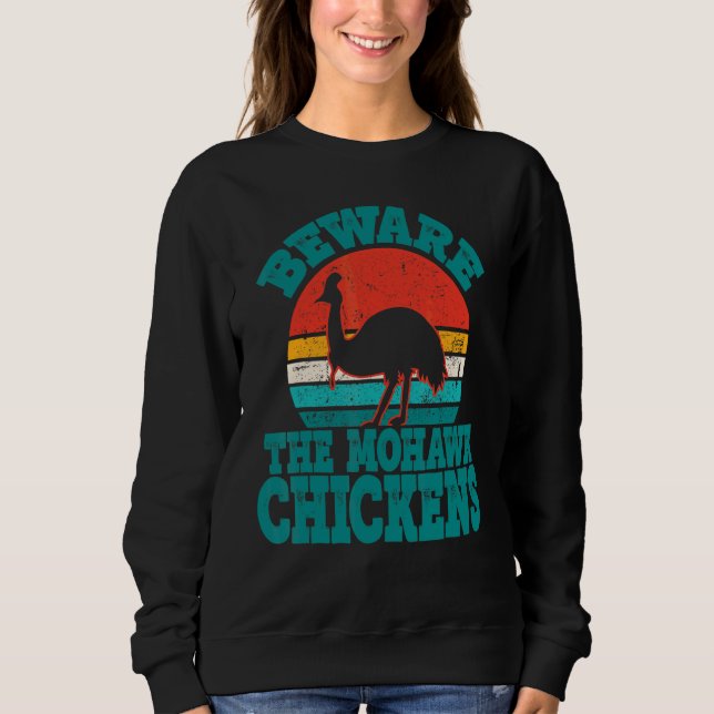 Camiseta Cuidado Com Os Frangos Mohawk Cool Cassowary (Frente)