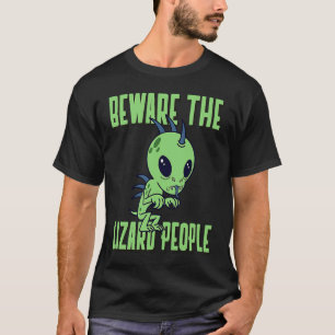 Camiseta Cuidado com os homens iluminados do Lizard Pessoas