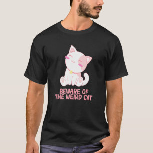 Camiseta Cuidado com os Pais do Gato Mãe Humor Gato Amigos