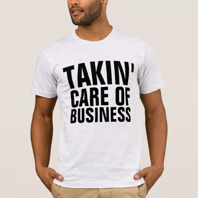 CAMISETA CUIDADO DA VINTAGEM EMPRESARIAL 1970 (Frente)
