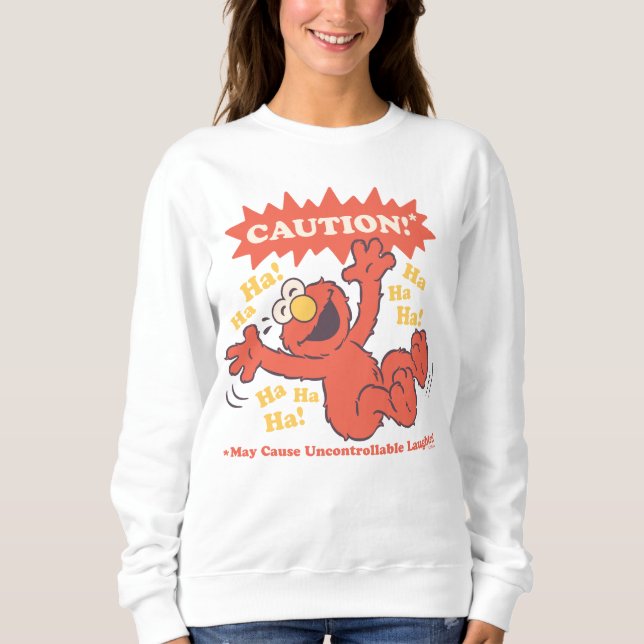 Camiseta Cuidado Elmo Rindo à Frente (Frente)