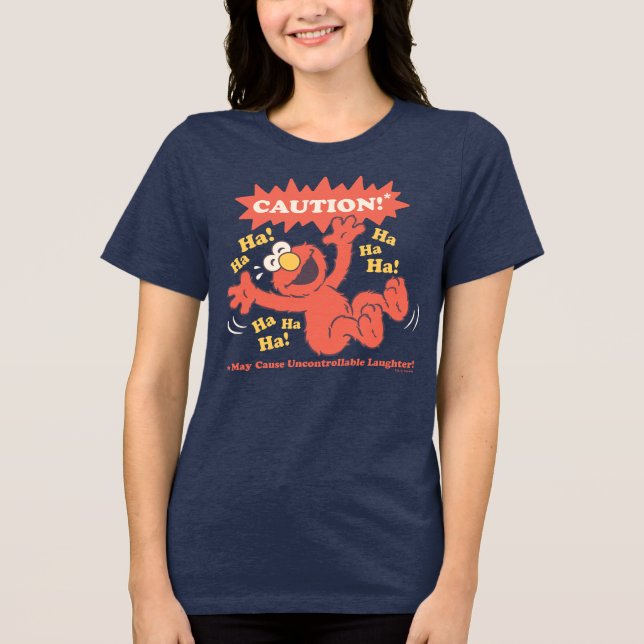 Camiseta Cuidado Elmo Rindo à Frente (Frente)