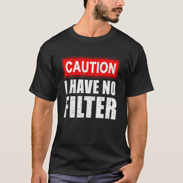 Camiseta Cuidado Não Tenho Filtro A Dizer Sarcasmo Sarcásti (Frente)