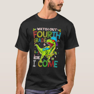 Camiseta Cuidado No Quarto Grau Aqui Eu Volto A Dinossauros