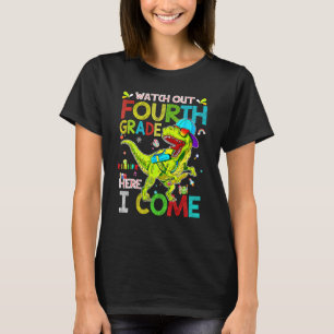 Camiseta Cuidado No Quarto Grau Aqui Eu Volto A Dinossauros