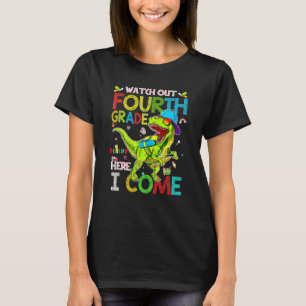Camiseta Cuidado No Quarto Grau Aqui Eu Volto A Dinossauros