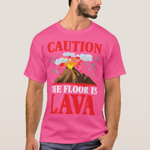 Camiseta Cuidado O Chão É Lava Citação Para Meninos Ou Meni
