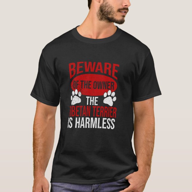 Camiseta Cuidado - Pai de Cachorro Mãe de Cachorro Propriet (Frente)
